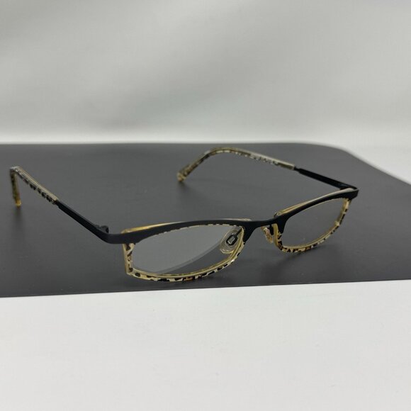 Jean Lafont Eyeglasses Rococo 017 black Leopard Signature Print  50 [] 20-140 - Picture 2 of 16